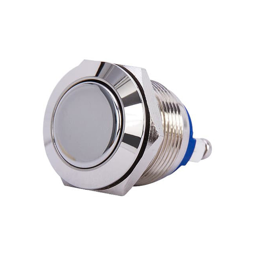 Push Button Front FR1301 - Flat Stainless Steel Push Button