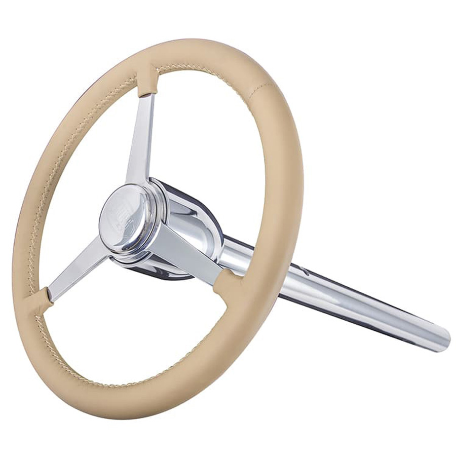 30" Nostalgia Roadster Steering Column No Wiring or Electronics - Polished Finish