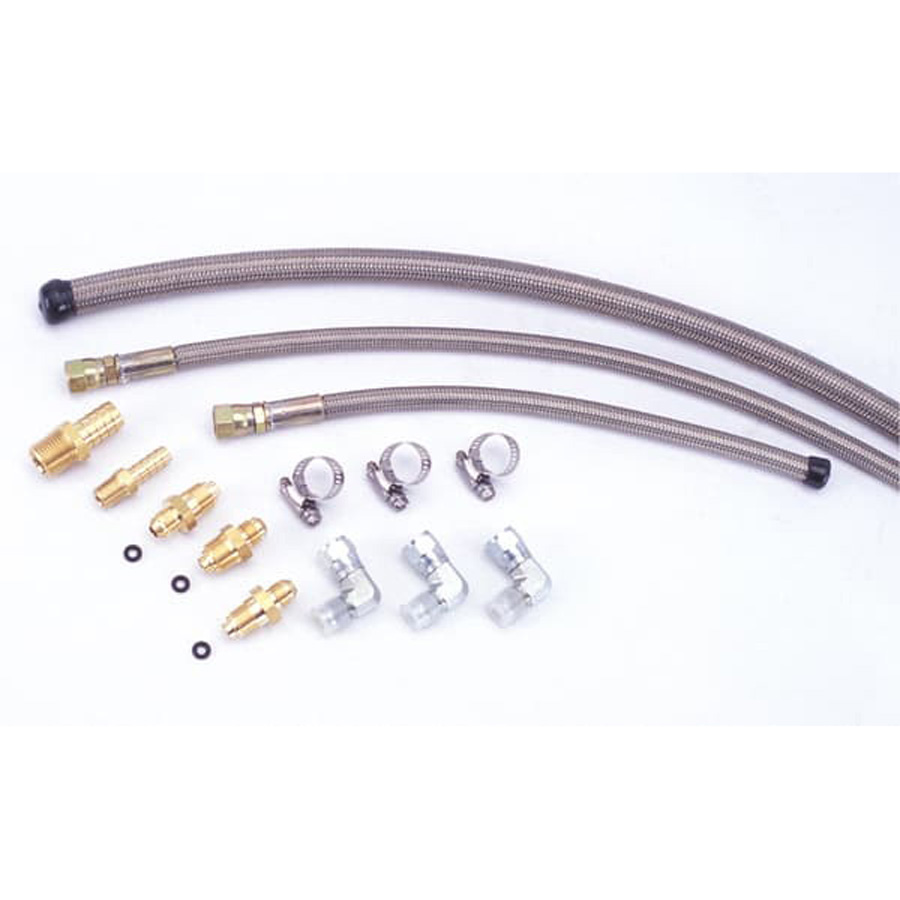 FR1610 Stainless Braided Hose Kit Remote Reservoir GM style