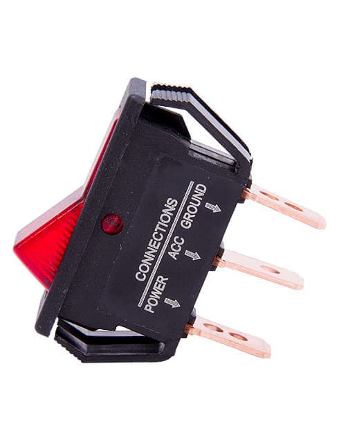 FR1303 - Red Illuminated Rocker Switch