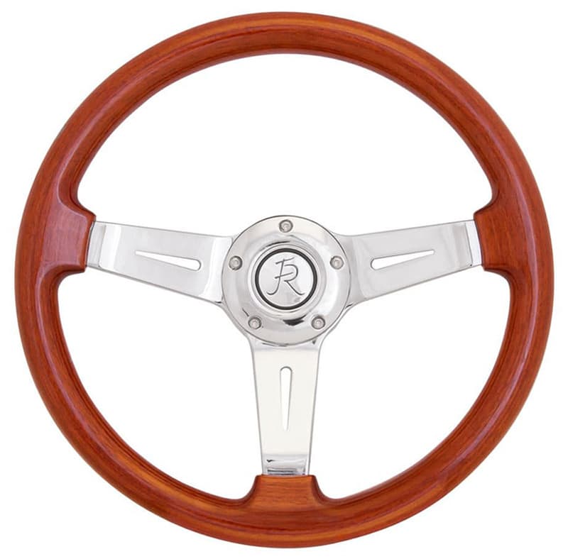 FR20123 - Woody's III Mahogany/Chrome 3 Spoke Wheel