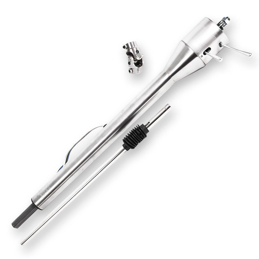 1960-66 GMC Truck Floor Shift Tilt Column: Early Power Steering - Paintable Mill Finish