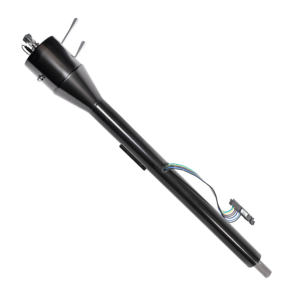 FR21025CBK - 1966-69 Mopar B-Body Non-Key Floor Shift Tilt Column W/O Slip Shaft/U-Joint - Black Powdercoat Finish