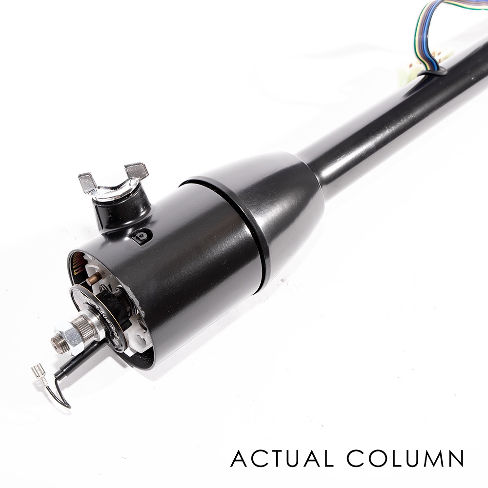 BLEM - 30" Floor Shift Key Column with 1" DD Shaft - Black Powdercoat Finish