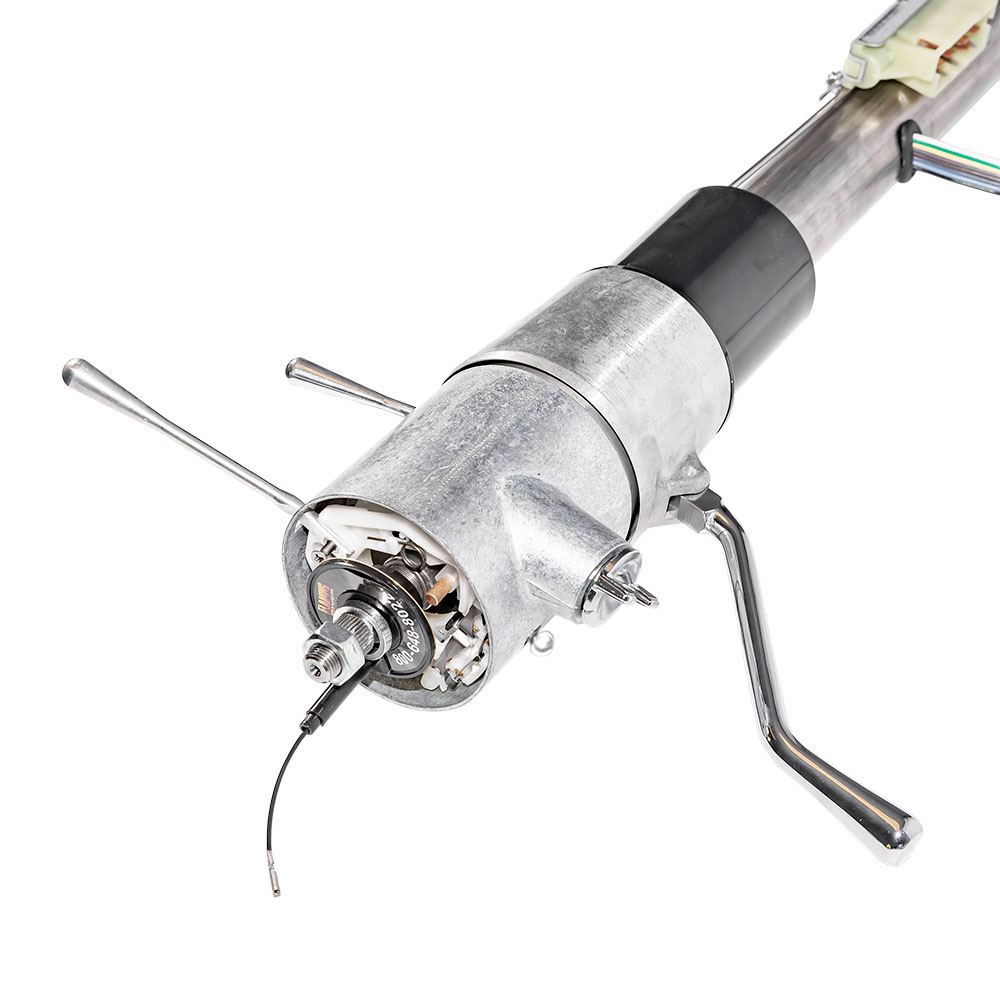 33&quot; Muscle Car Column Shift Tilt Key Column with 1&quot;-48 Shaft - Paintable Mill Finish